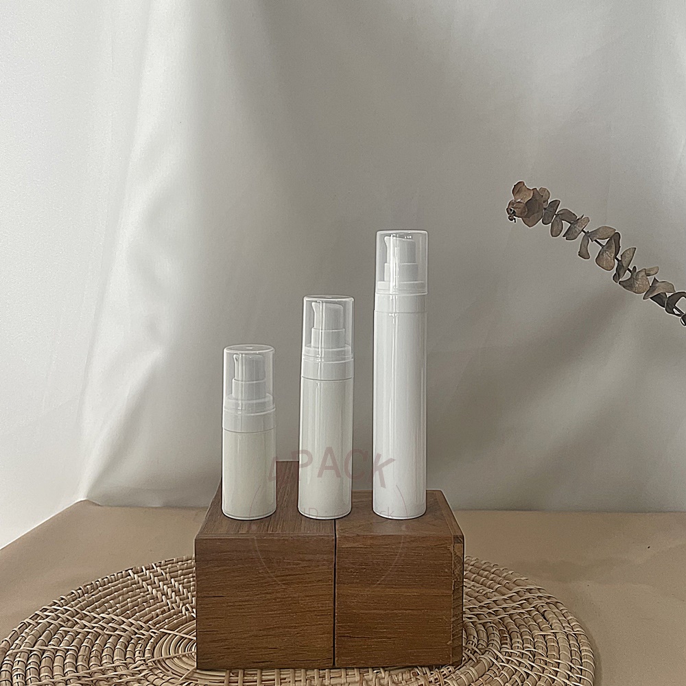 (กล่องละ50ใบ)ขวดพลาสติกสูญญากาศ+หัวปั๊มเซรั่ม ขนาด15ml/30ml/50ml