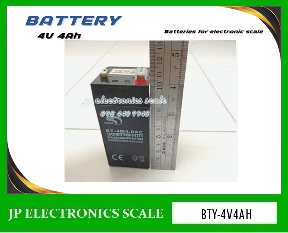 แบตเตอรี่อะไหล่เครื่องชั่ง แบตหน้าจอเครื่องชั่ง BATTERY 4V 4Ah