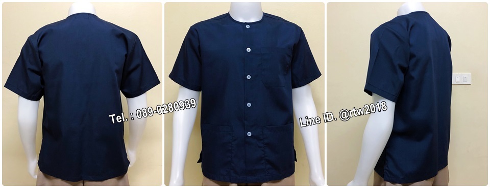 รหัส D19 : เสื้อสปาสีกรมท่า