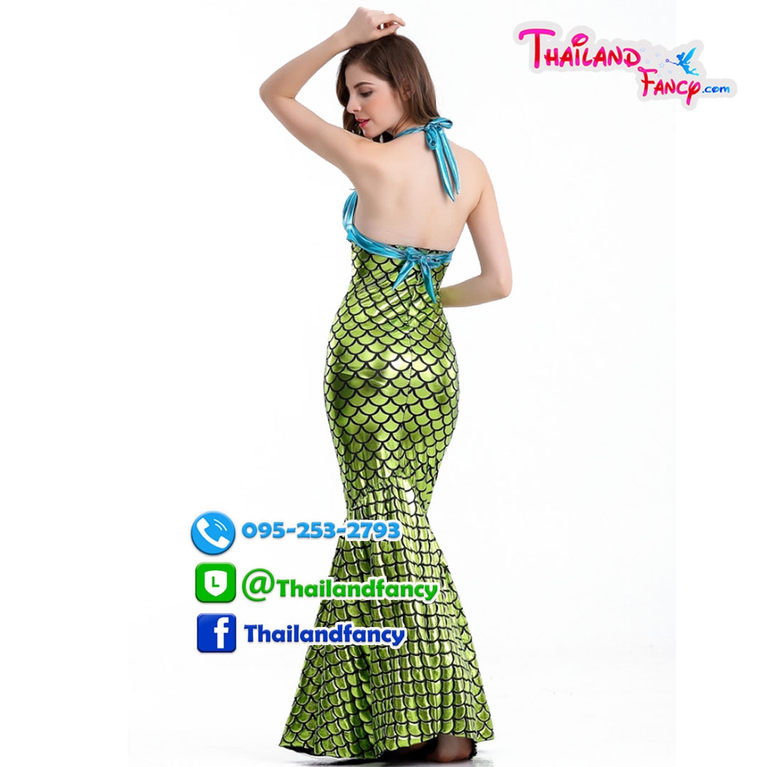 ชุดเช่าแฟนซีนางเงือก ชุดเจ้าหญิงแอเรียล Mermaid Cosplay ชุดแฟนซีการ์ตูนเมอเมด ชุดเงือกสาว ชุดปลา ชุดภาพยนต์ฮอลลีวู้ด ชุดการ์ตูนลิตเติ้ลเมอร์เมดสีเขียว