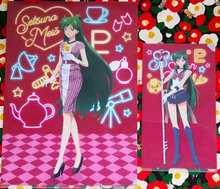 เซเลอร์มูน Sailor Moon เซเลอร์พลูโต Setsuna Meiou แฟ้มแบบสอด A4 ของแท้จากญี่ปุ่น + แฟ้ม ใส่แมส (หน้ากาก) ใส่ ตั๋ว ต่างๆ Size : 12 x 21 cm Sailor Pluto