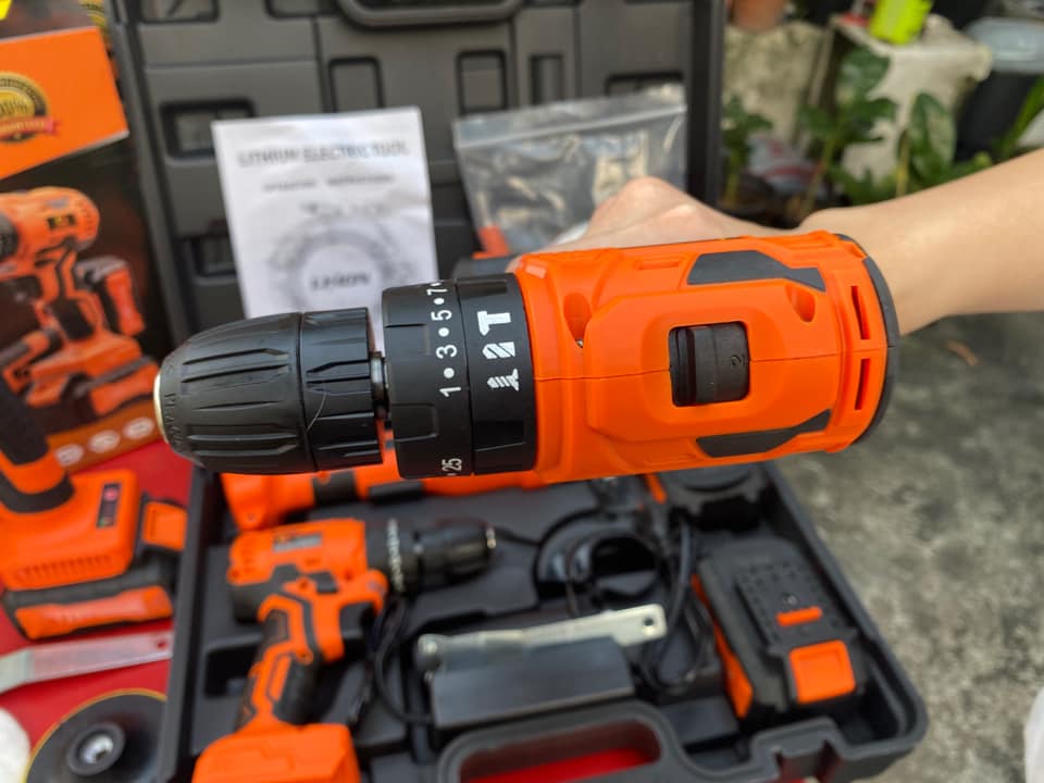 สว่านแบต เจียแบต ชุดเซต 2in1 ยี่ห้อ Onsen 128V ถ่าน 2 ก้อน