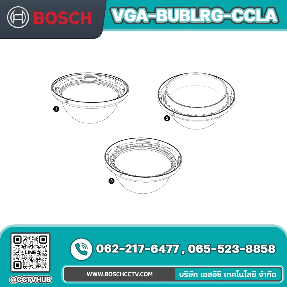 Accessories BOSCH รุ่น VGA-BUBLRG-CCLA Bubble, in-ceiling, large, clear