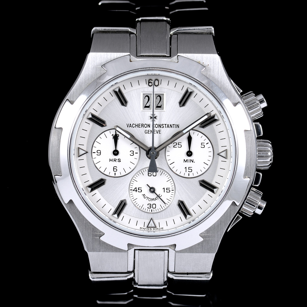 **ขายแล้ว** Vacheron Constantin Overseas Chronograph Ref.49140 หน้าปัดสีเงิน สายเหล็กแท้ Automatic ขนาด 40 mm