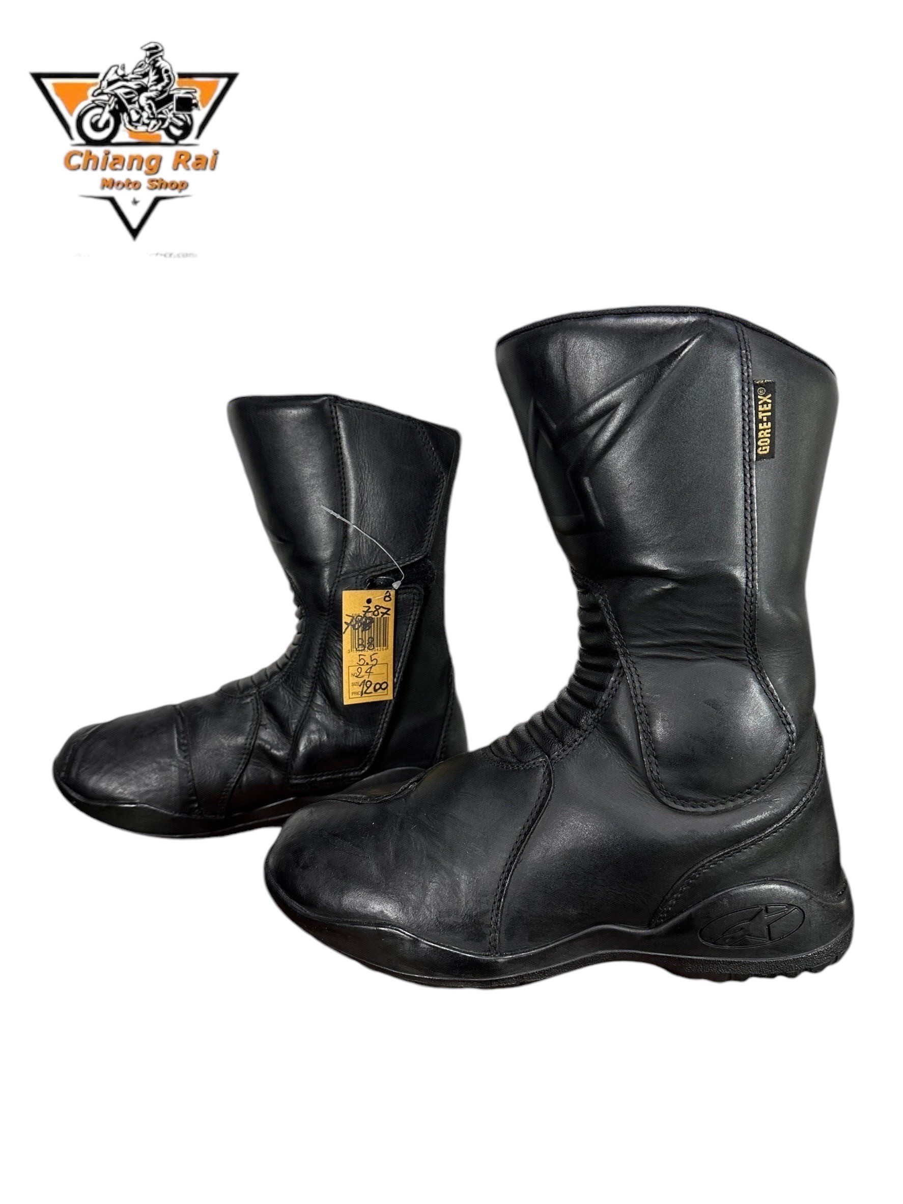 รองเท้าขี่มอเตอร์ไซด์( มือสอง) RCBS-787 Size ขนาดจากป้าย 38:EUR / 5.5:UK / 24:Cm.(alpinestars)