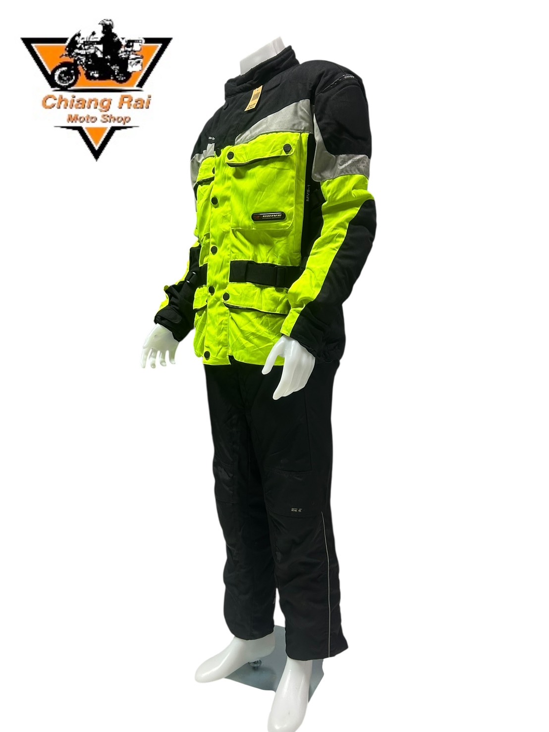 ชุดสำหรับขี่มอเตอร์ไซด์ (มือสอง) SET 033 ชุดทัวริ่ง เสื้อการ์ด + กางเกง ยี่ห้อ*** Drive***