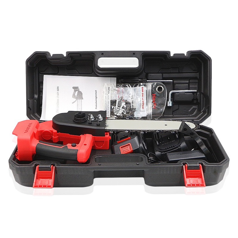 เลื่อยโซ่แบต STR รุ่น 298V บาร์ 11.5 นิ้ว แบต 2ก้อน โซ่ 2เส้น