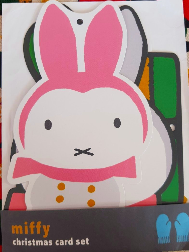 miffy christmas card set การ์ด กระต่าย มิฟฟี่ 1 set มี 4 แบบ ตกแต่งทำ banner ติดของขวัญ ตกแต่งสิ่งของ ต้นคริสต์มาส MADE IN JAPAN Size : ประมาณ 13-15 cm