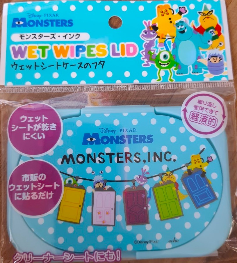 Monster Inc มอนเตอร์อิงค์ wet wipes lid ฝาปิดทิชชู่เปียก Size : 11.8 x 8 cm ของแท้จากญี่ปุ่น