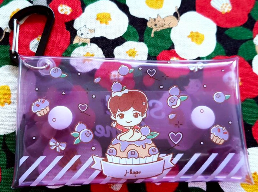กระเป๋า ใส่เหรียญ ใส่ ของ BTS J-Hope character pouch จากญี่ปุ่น Size : 12 x 6.5 cm