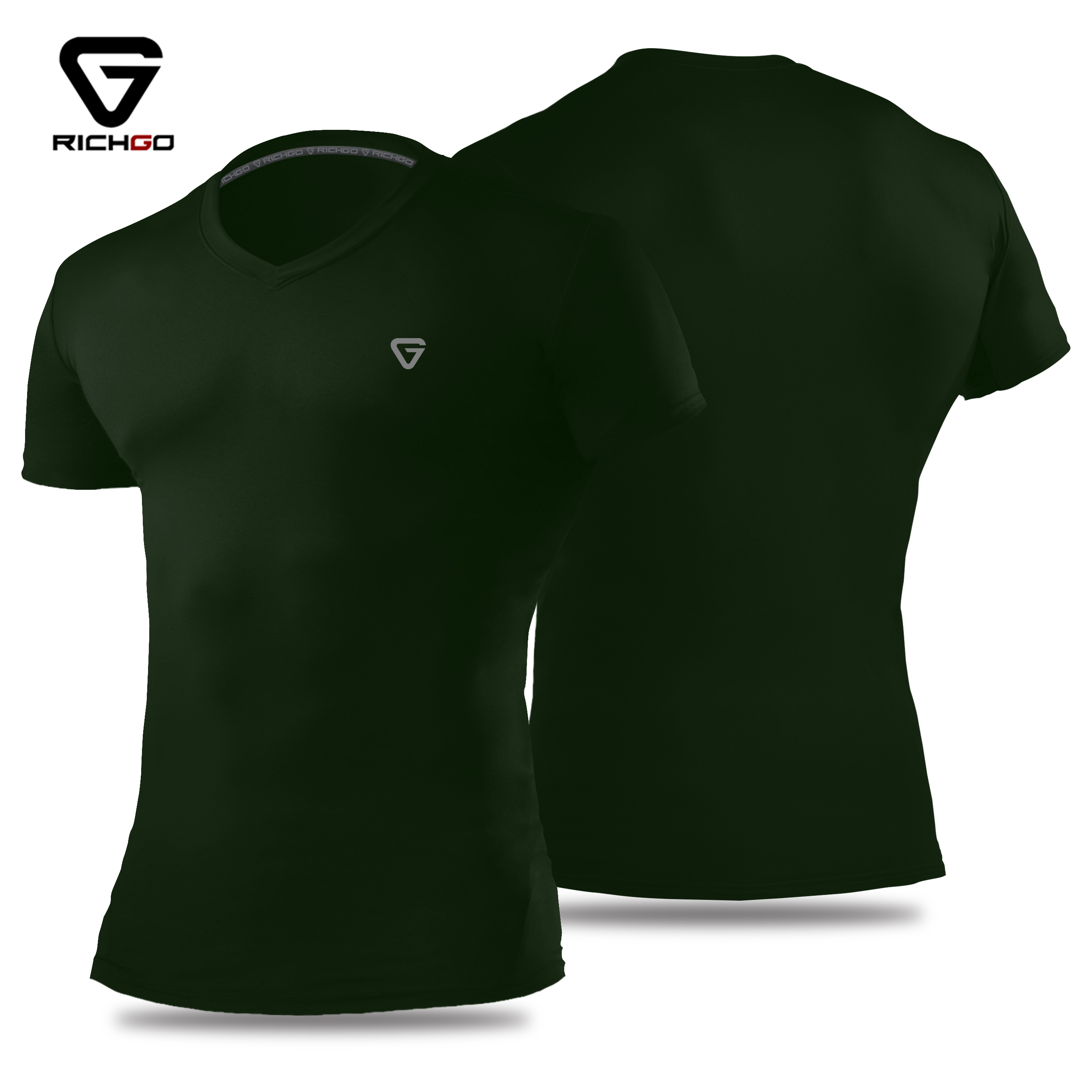 NVPL13-เสื้อยืดคอวีRICHGO