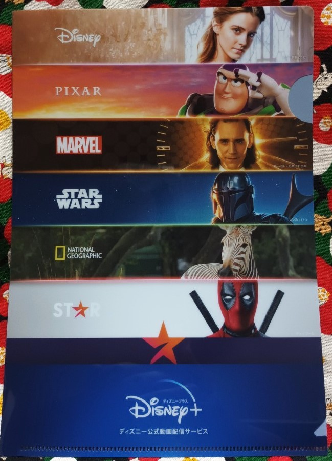 แฟ้ม Disney+ แฟ้มแบบสอด ขนาด A5 จากญี่ปุ่น