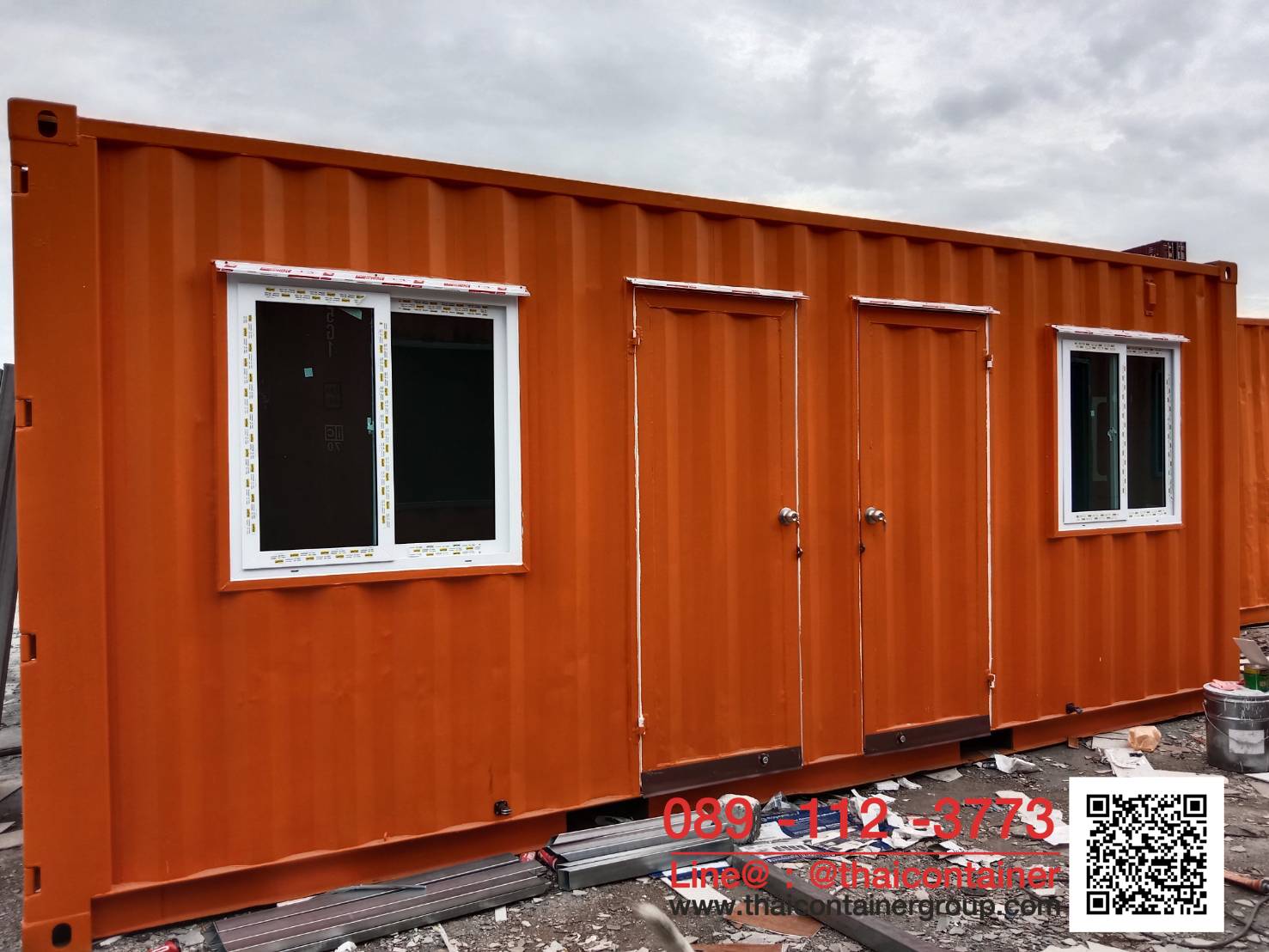 ตู้คอนเทนเนอร์ เหล็กแท้ เกรดส่งออก สำนักงานกั้น 2 ห้อง