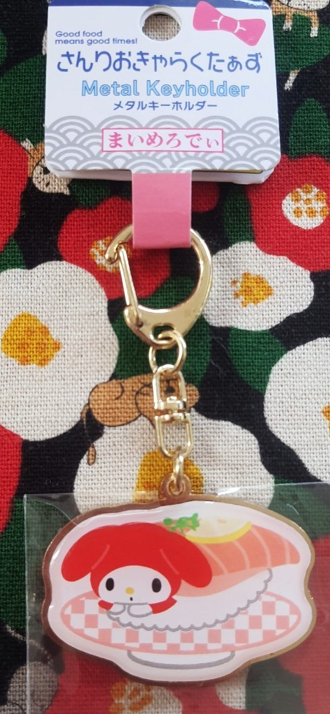 ของแท้จากญี่ปุ่น พวงกุญแจ มายเมโลดี้ ซูชิ ลิมิเต็ด Metal Key holder น่ารักมากๆ Sanrio My melody