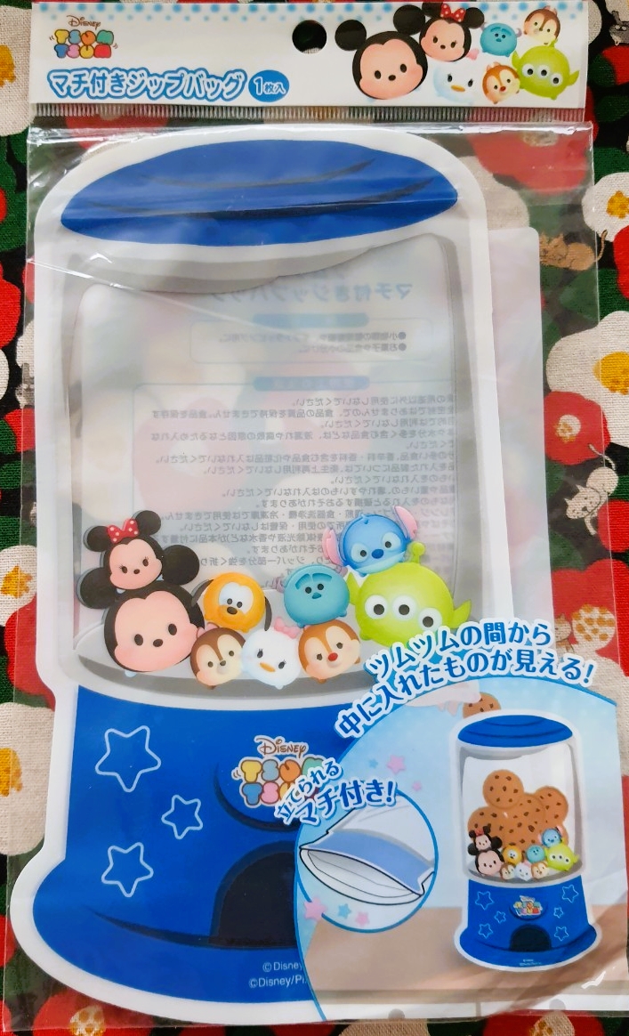 Disney Tsum Tsum ถุงซิปล็อค มิกกี้เม้าส์ และผองเพื่อน ซูมซูม ใบใหญ่ๆ 21.5 x 14 cm (ญี่ปุ่น)
