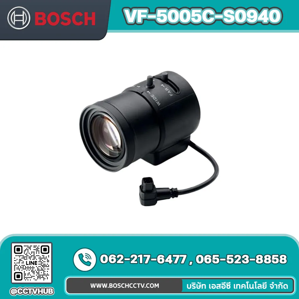 เลนส์กล้อง BOSCH รุ่น VF-5005C-S0940 Varifocal lens, 9-40mm, 5MP, CS mount