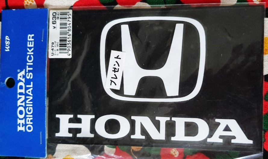 HONDA ORIGINAL STICKER สติ๊กเกอร์ ฮอนด้า ของแท้จากญี่ปุ่น Size : 10 x 15 cm