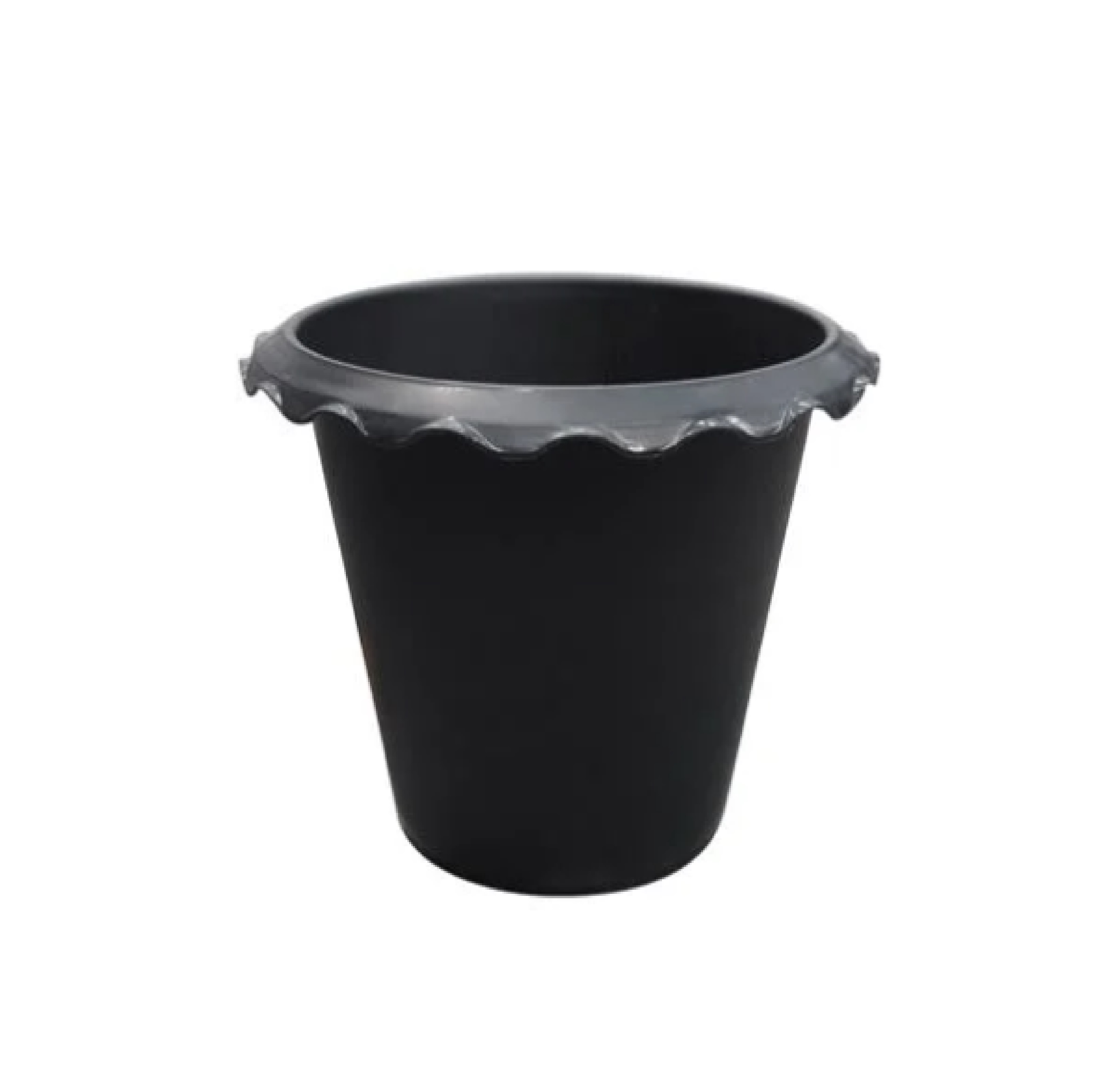 กระถาง บัว 9" PVC สีดำ