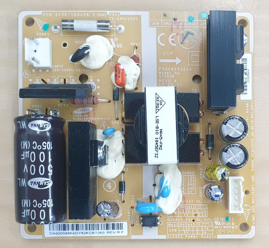 DA92-00486A บอร์ดภาคจ่ายไฟตู้เย็น SAMSUNG