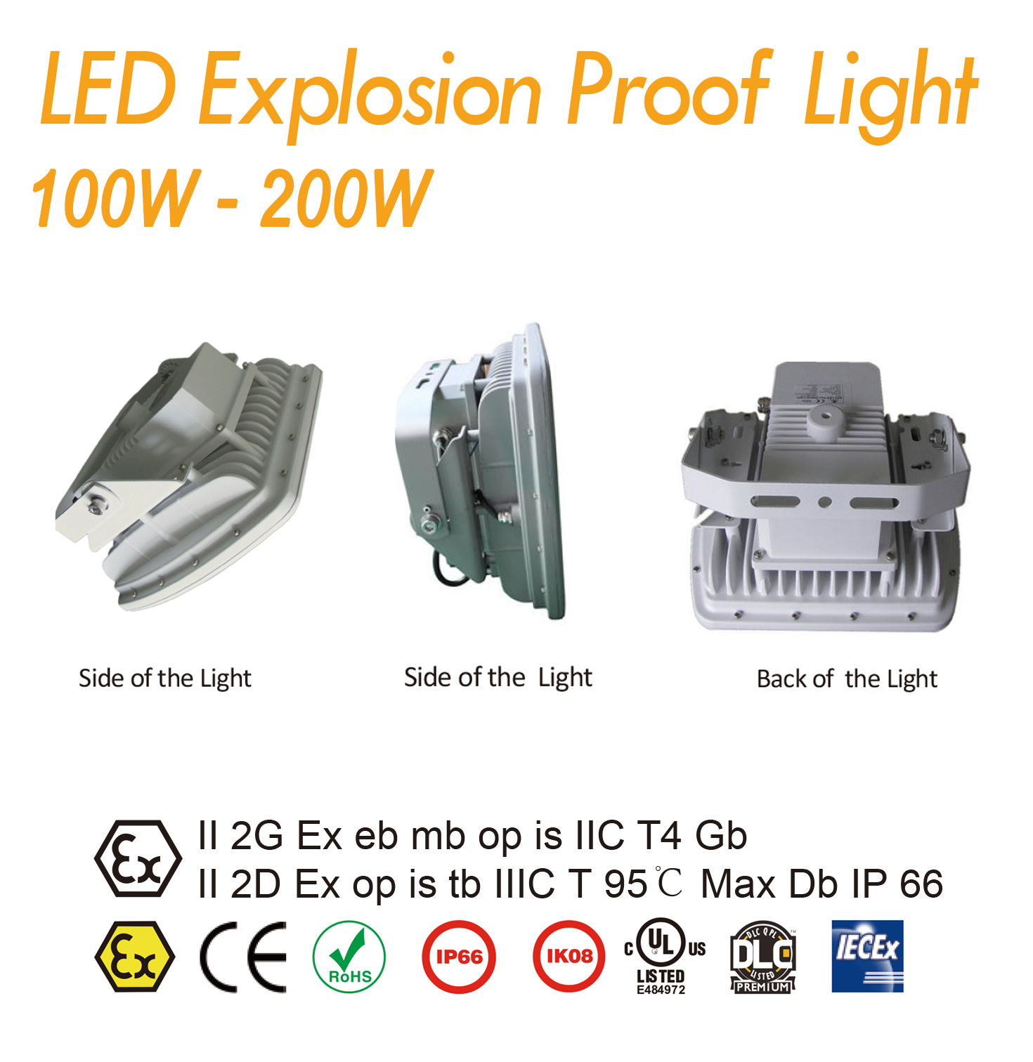 โคมกันระเบิด LED Floodlight 100W,120W,150W,200W