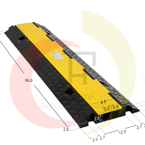 ยางป้องกันสายไฟ Heavy Duty Cable Protectors Yellow