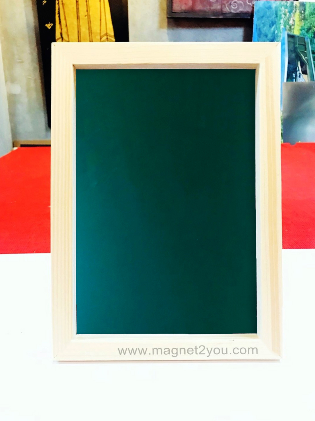 กระดานเขียว 20x30 (A4) ติดผนังเลือกสีกรอบได้