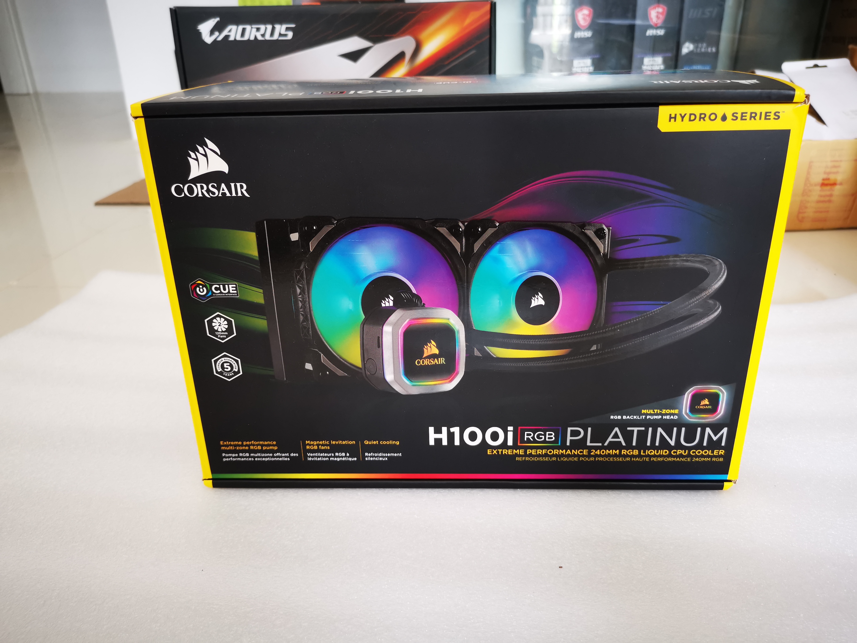 CPU LIQUID COOLER CORSAIR H100I RGB PLATINUM