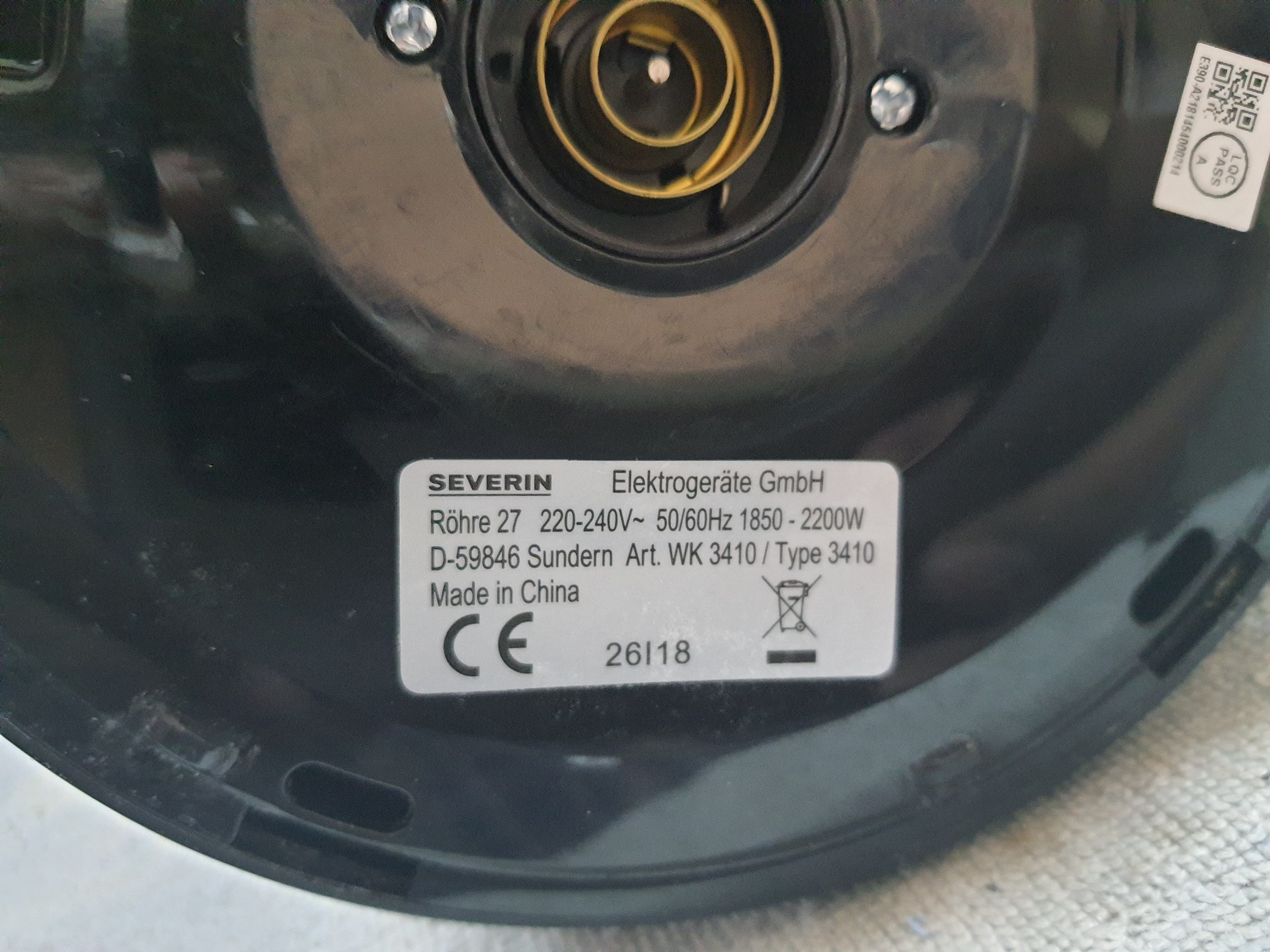 ซ่อมกาต้มน้ำร้อนไฟฟ้า ยี่ห้อ SEVERIN อาการไม่ร้อน