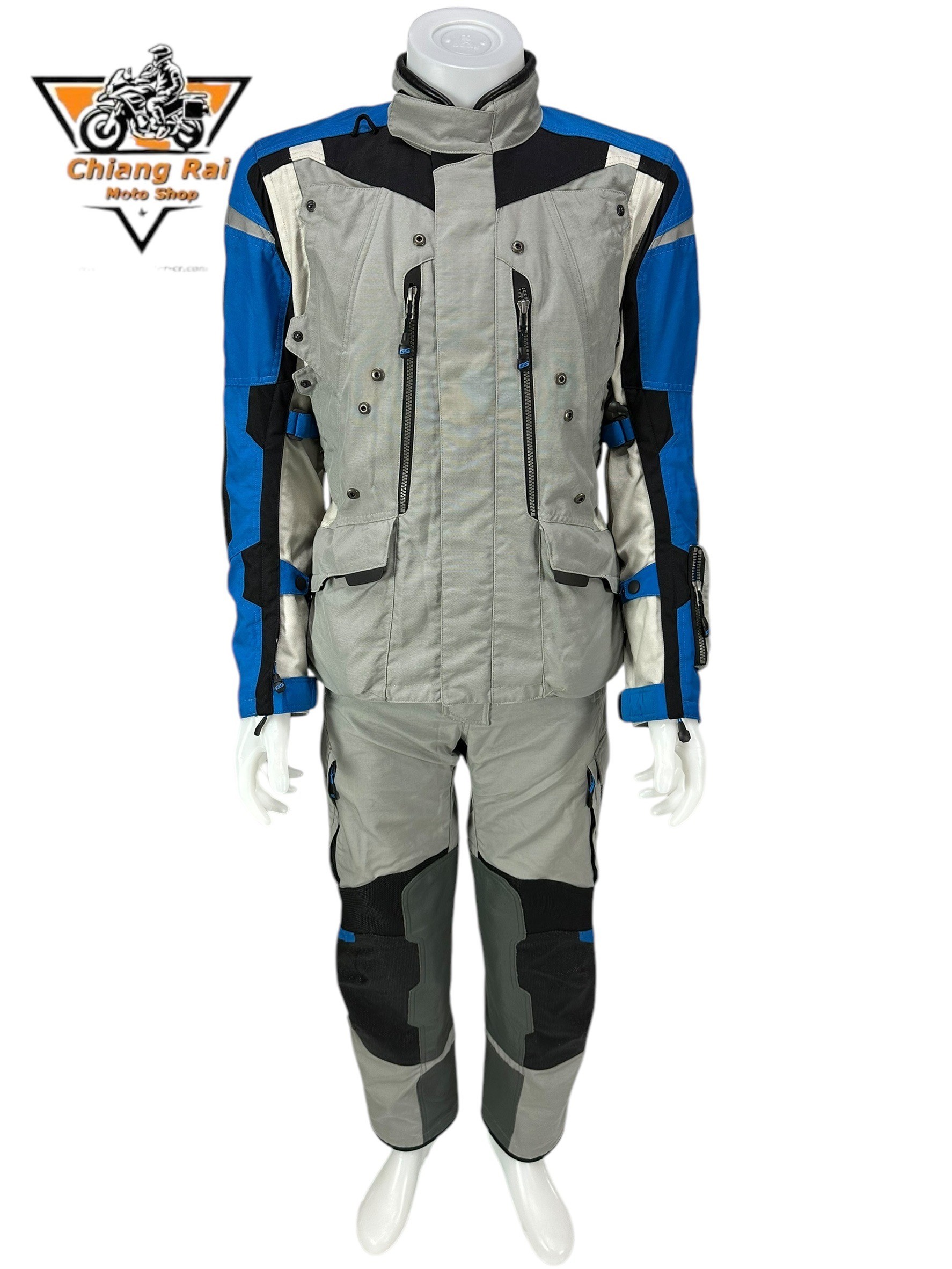 ชุดสำหรับขี่มอเตอร์ไซด์ ( มือสอง ) SET 020 ชุดทัวริ่ง เสื้อการ์ด + กางเกง ยี่ห้อ**BMW**