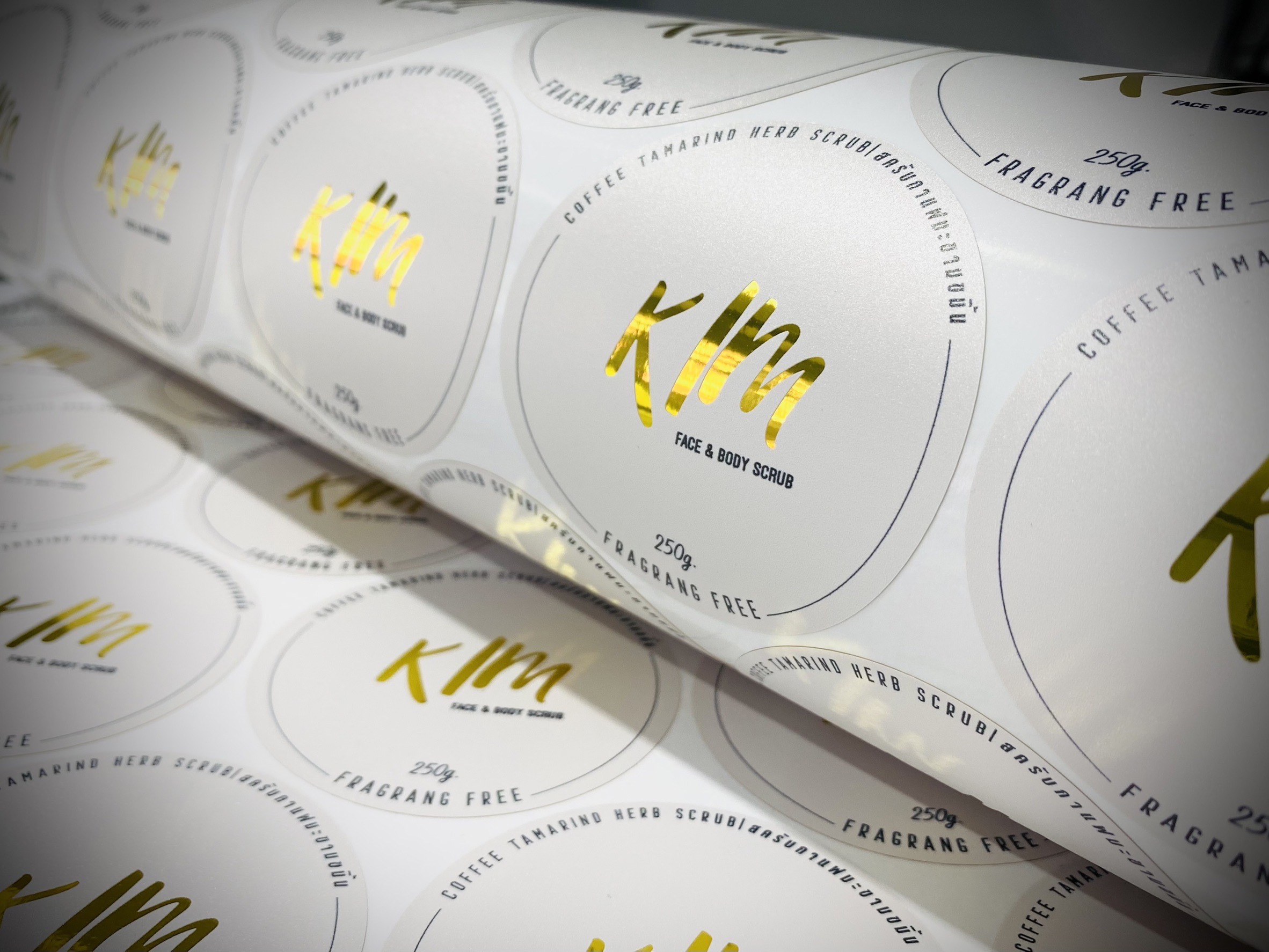 สติ๊กเกอร์ฉลากสินค้าฟรอยทอง ฟอยล์