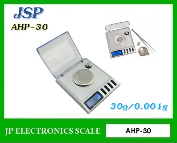 เครื่องชั่งละเอียดสูง30g เครื่องชั่ง ละเอียด30g เครื่องชั่งคุณภาพสูง30กรัม เครื่องชั่งน้ำหนัก30กรัม เครื่องชั่งน้ำหนัก30g ตาชั่ง30กรัม กิโลดิจิตอล30กรัม เครื่องชั่ง30g*0.001g ยี่ห้อ JSP รุ่น AHP-30