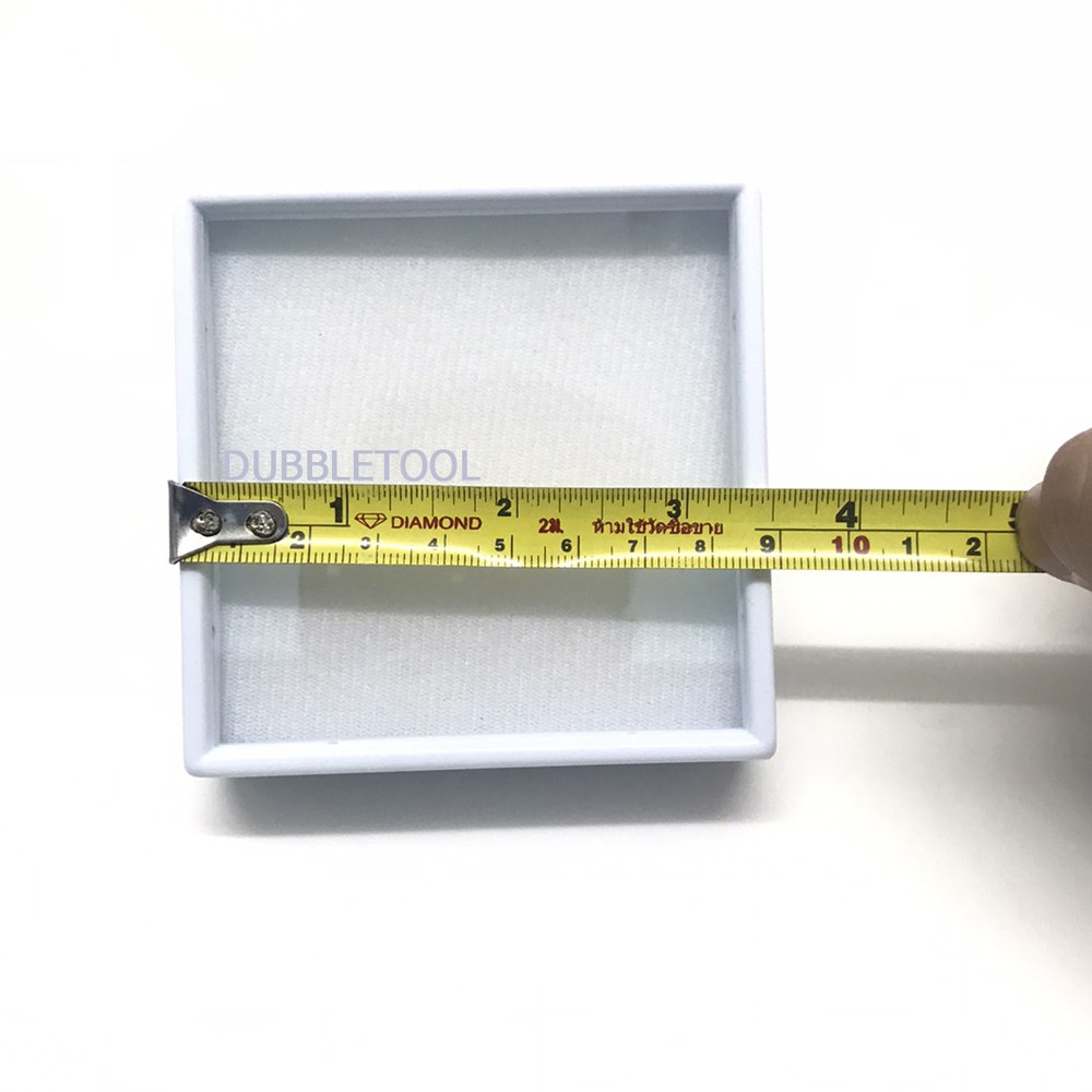 กล่องใสพลอยขนาด 9x9 Cm กล่องใส่เครื่องประดับพื้นเป็นพองน้ำ 1แพ็ค/10ใบ/สีขาว Gem Box 9x9Cm.
