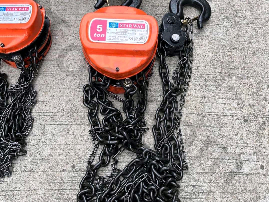 รอกโซ่ ยี่ห้อ Star Way (แบบใช้มือดึง-สาว) แบบเหลี่ยม งานญี่ปุ่น มี 5 ขนาดให้เลือก