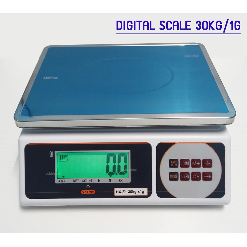 Electronic Scale เครื่องชั่งดิจิตอลแบบตั้งโต๊ะ รุ่น JZA 30kg/1g มีแบตเตอรี่ในตัว