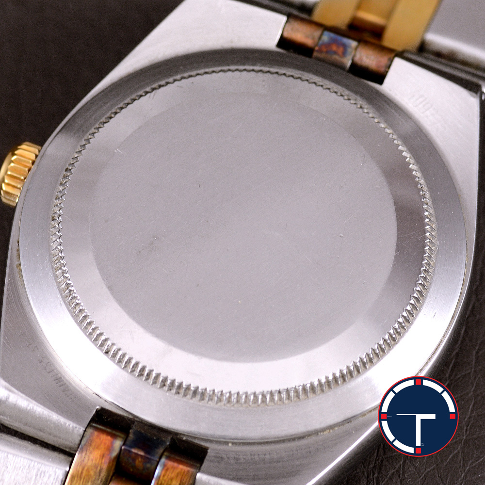 **ขายแล้ว** "RARE" Rolex DateJust Ref.1630 หน้าปัดสีทอง ขอบหยักทองคำ18k สายเหล็กแท้ 2กษัตริย์ (สนิมทองขึ้นแบบสวยๆ) นาฬิกาปี1975 Automatic ขนาด 36 mm