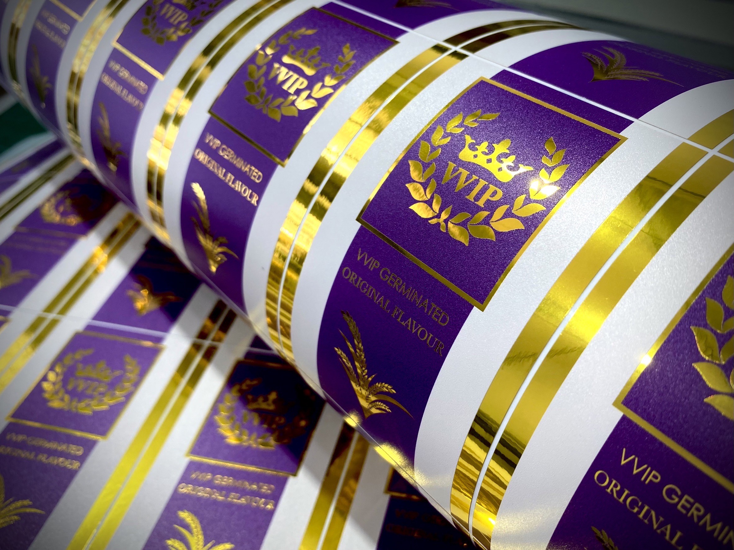 สติ๊กเกอร์ฉลากสินค้าฟรอยทอง ฟอยล์