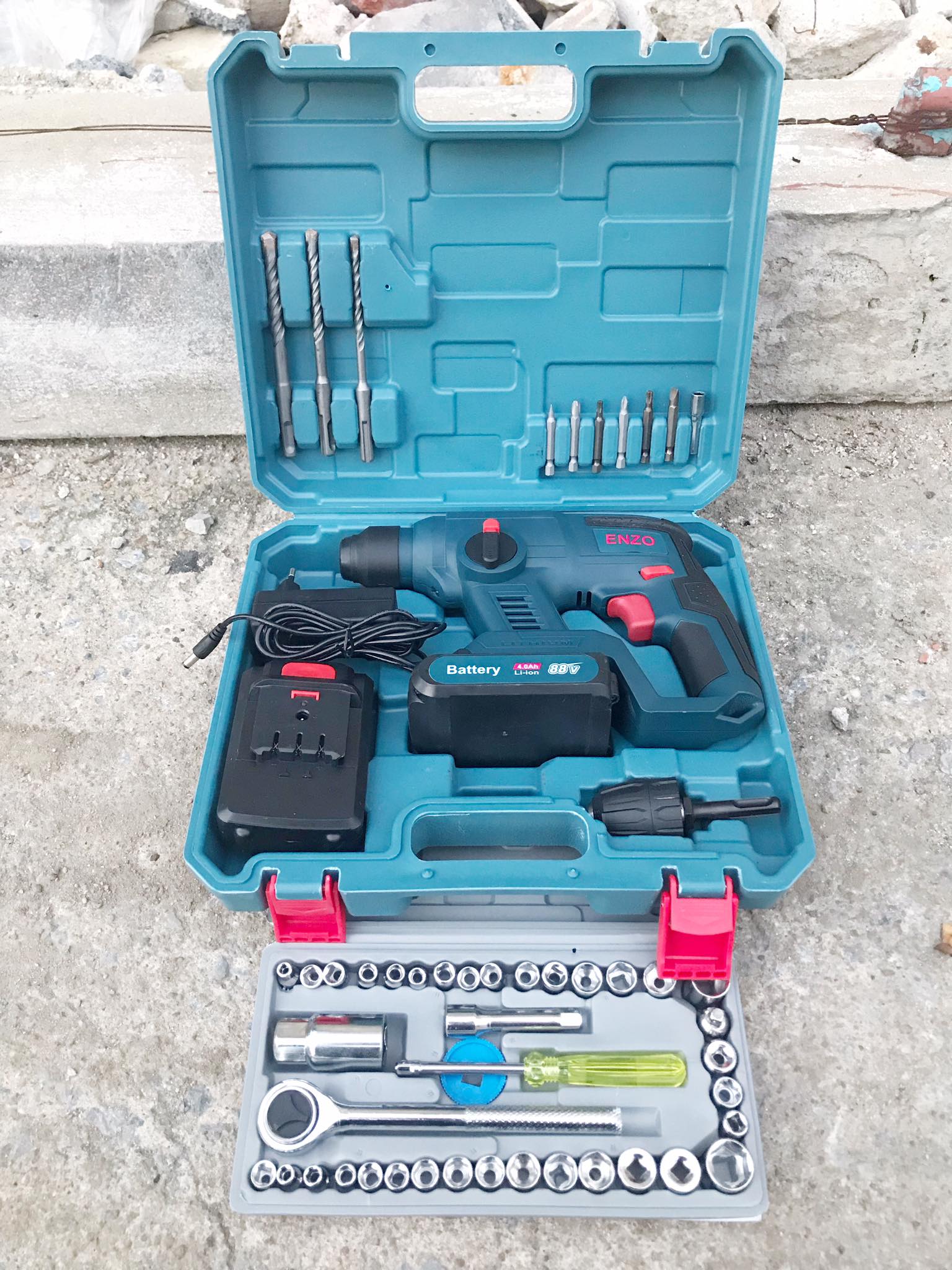 สว่านโรตารี่ไร้สาย 88โวลต์ Enzo