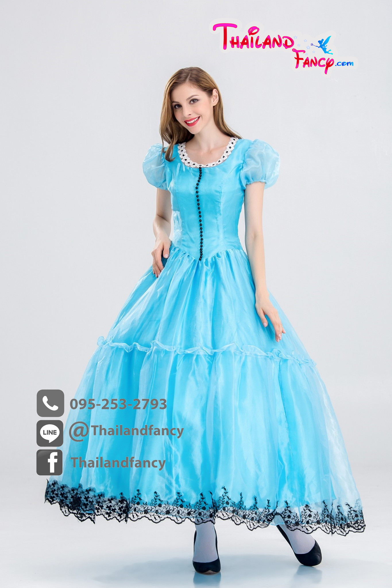 ชุดแฟนซีผู้หญิงสำหรับเช่า เช่าชุดแฟนซีอลิซ อิน วันเดอร์ แลนด์ ชุด Alice in Wonderland Costume ชุดคอสเพลย์อลิส