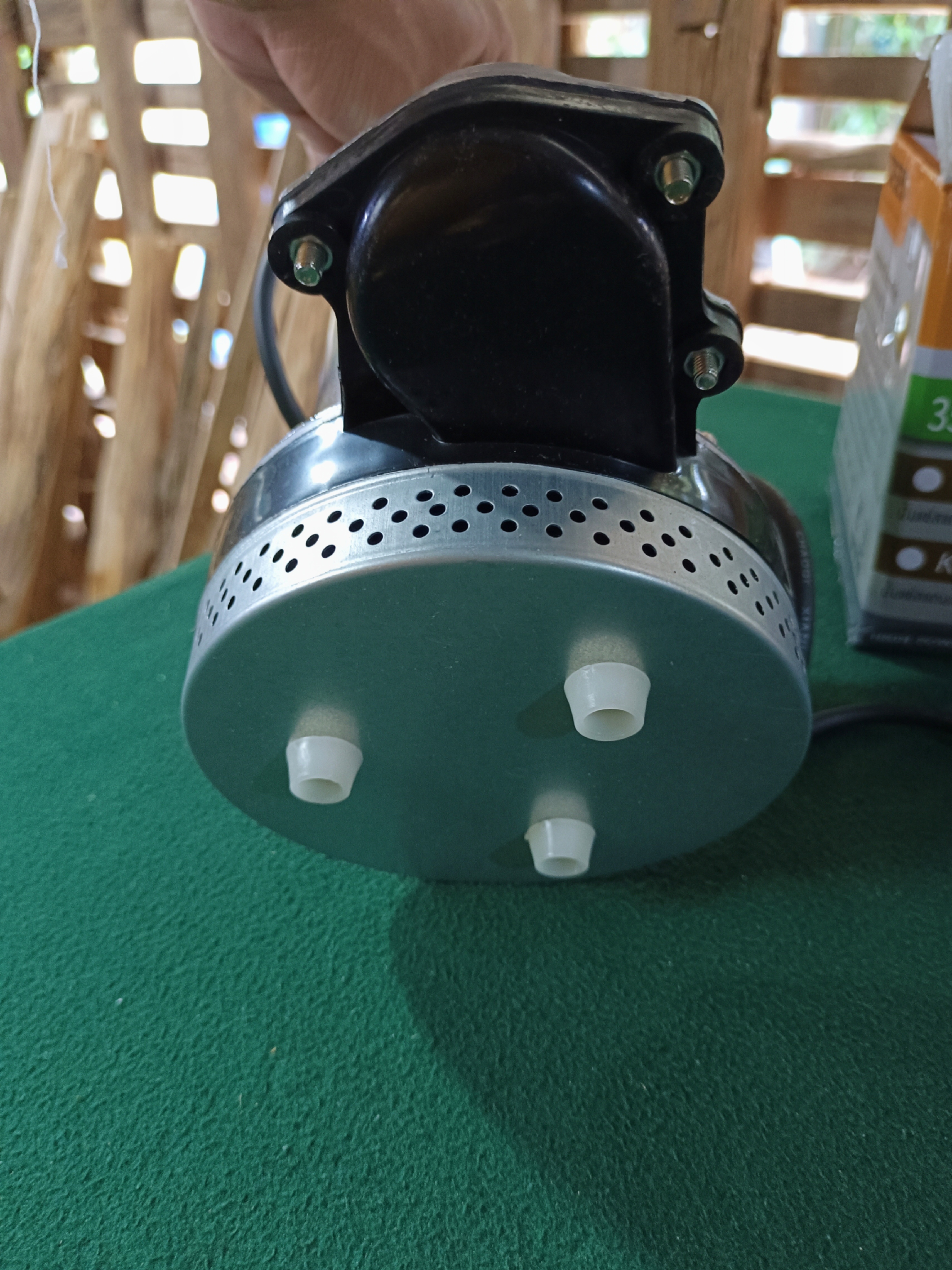 ปั้มไดโว่ แสตนเลส Onsen 24V แถมตัวคีบแบต 1 คู่ ท่อ 3 ขนาด แบบทองเหลือง สายยาว 5 เมตร