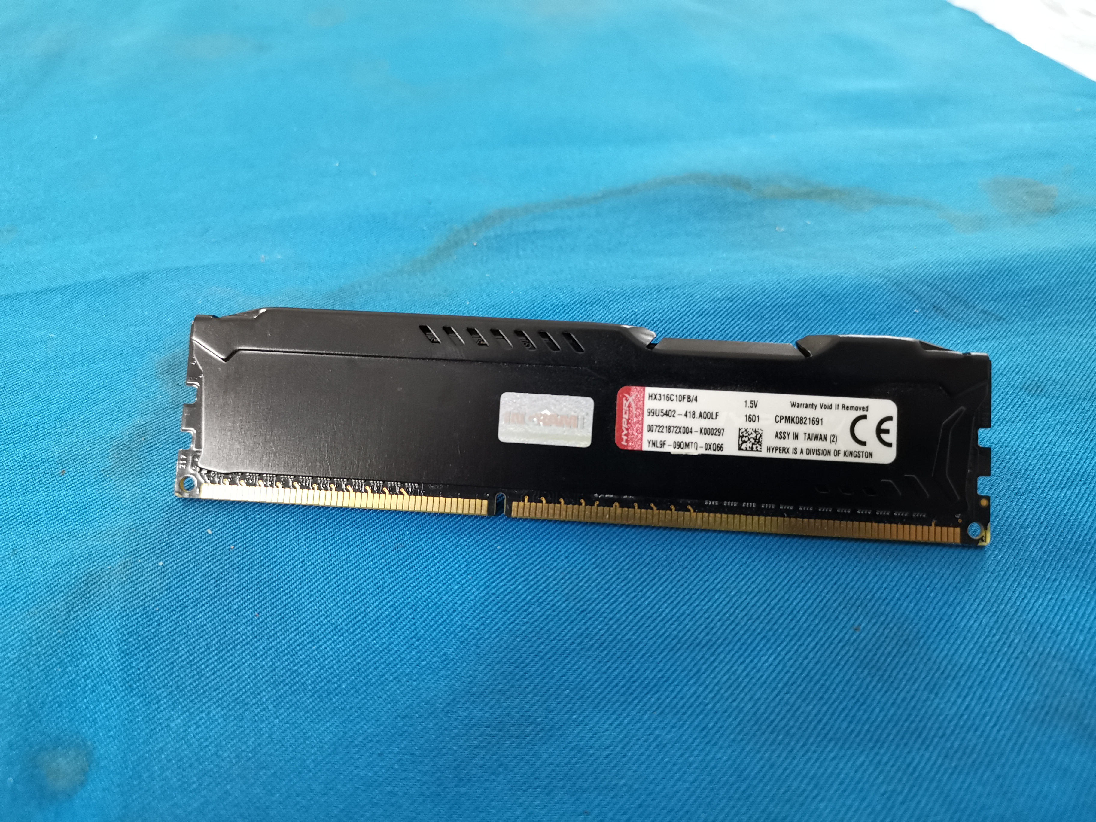 Ram Hyper X Fury DDR3 4G(4*1) Bus1600 (Black)