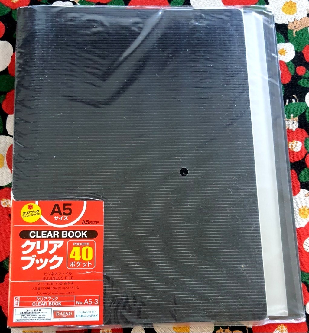 A5 Clear book Pocket 40 แฟ้มแบบสอด A5 จากญี่ปุ่น แข็งแรง Size : 163 x 244 x 26 mm