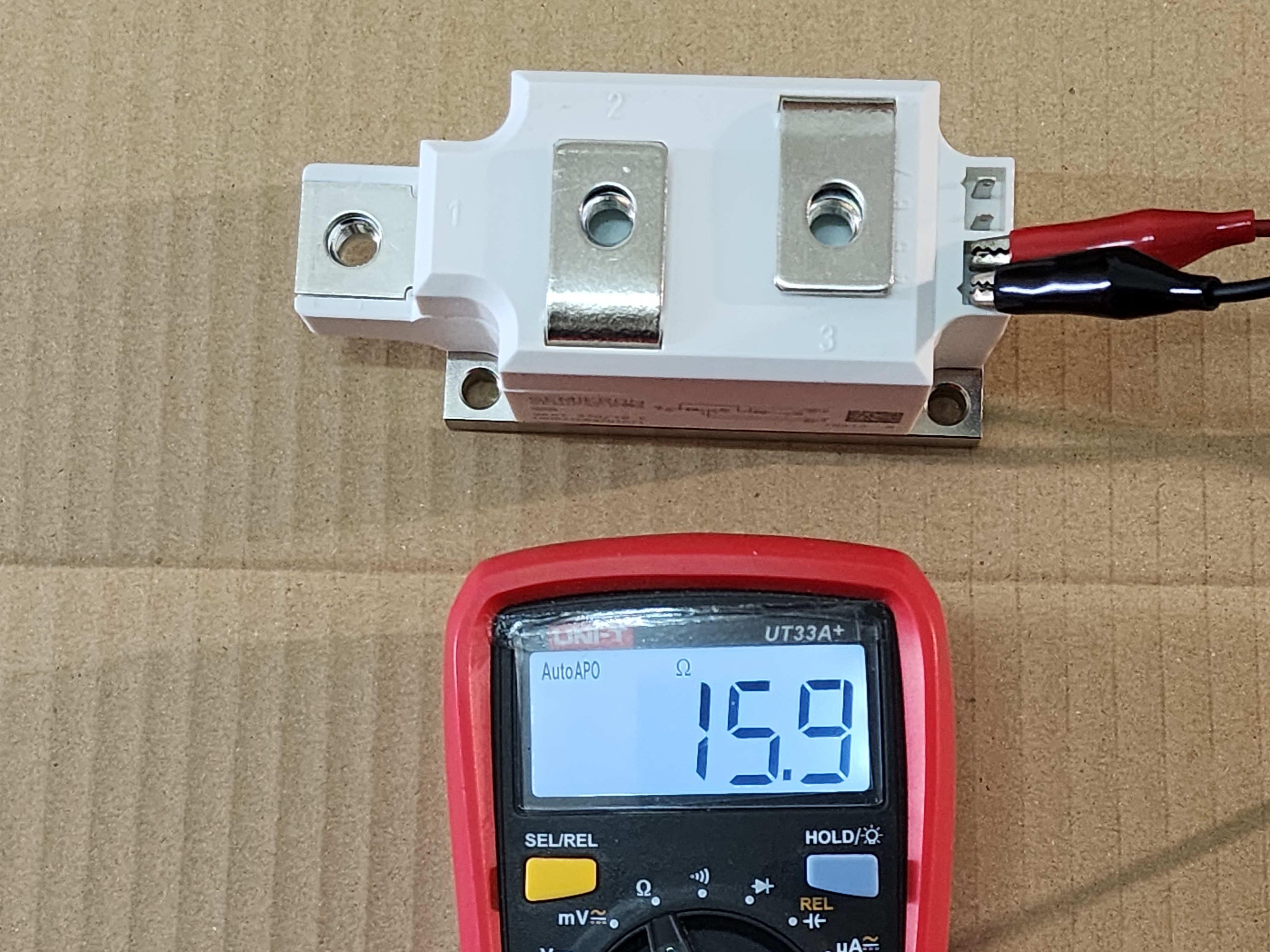 การวัดอุปกรณ์อิเล็กทรอนิกส์ วัด SCR มอดูล ไทริสเตอร์มอดูล เอสซีอาร์ มอดูล ( รายละเอียดด้านล่าง )