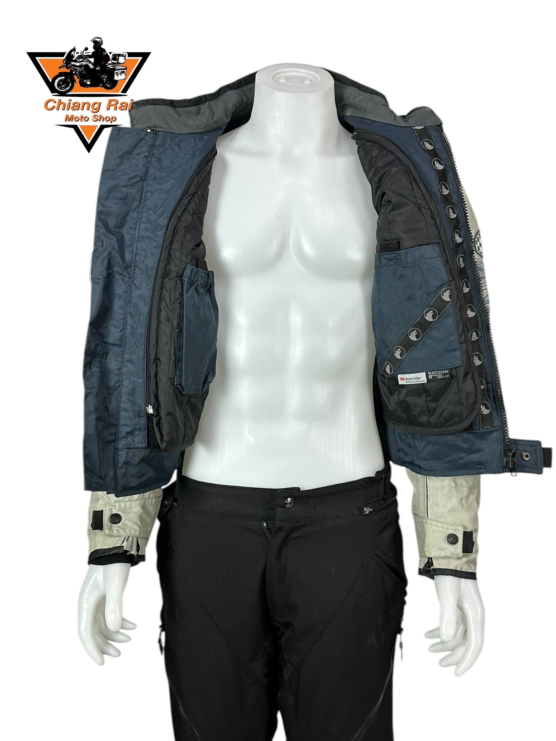 เสื้อขี่มอเตอร์ไซด์( มือสอง) CRSB 007 : อก 44" ยาว 23" (M) **BERING**