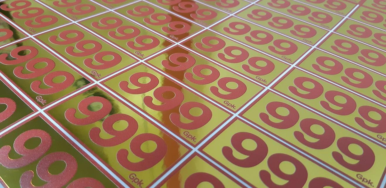 สติ๊กเกอร์ฉลากสินค้าฟรอยทอง ฟอยล์