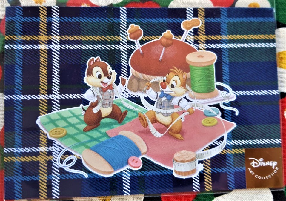 Disney Art collection post card disney store CHIP 'N' DALE โปสการ์ด ชิป เดล ของแท้จากดิสนีย์สโตร์ญี่ปุ่น