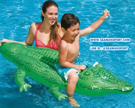 intex 58546 แพยางลายจระเข้ ขนาดเล็ก LIL GATOR RIDE-ON