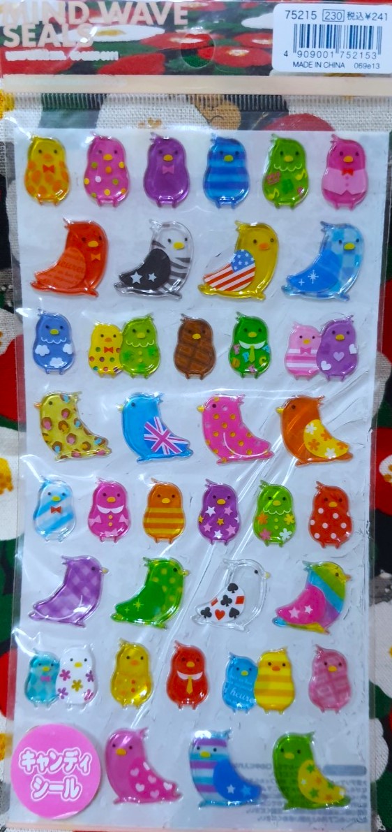 MIND WAVE SEALS Sticker สติ๊กเกอร์ ลายน่ารักๆจากญี่ปุ่น นก ลดราคาพิเศษเลยค่ะ