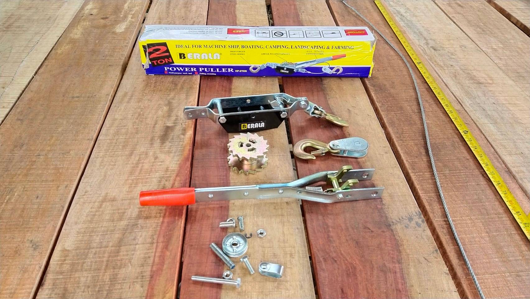 รอกสลิงมือโยก ยี่ห้อ Berala 2ตัน ยาว 3เมตร