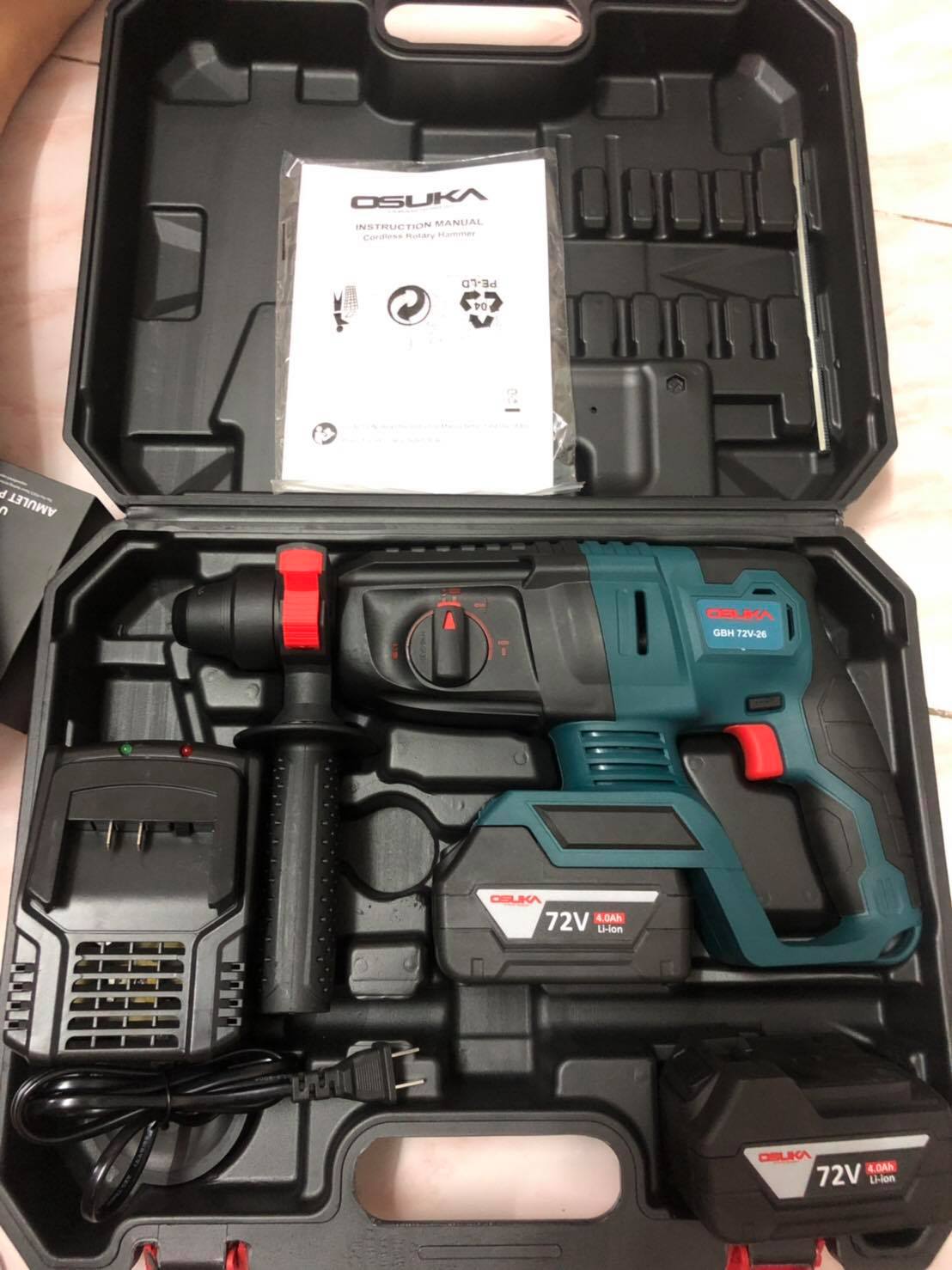 สว่านโรตารี่ OSUKA แบนญี่ปุ่น สว่านแบตไร้สาย 3ระบบ 26มม.