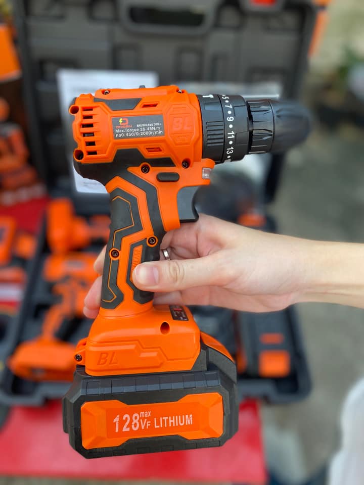 สว่านแบต เจียแบต ชุดเซต 2in1 ยี่ห้อ Onsen 128V ถ่าน 2 ก้อน